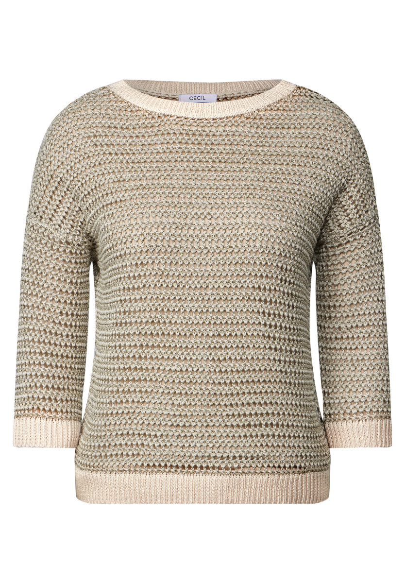 Glitzernder Strukturpullover