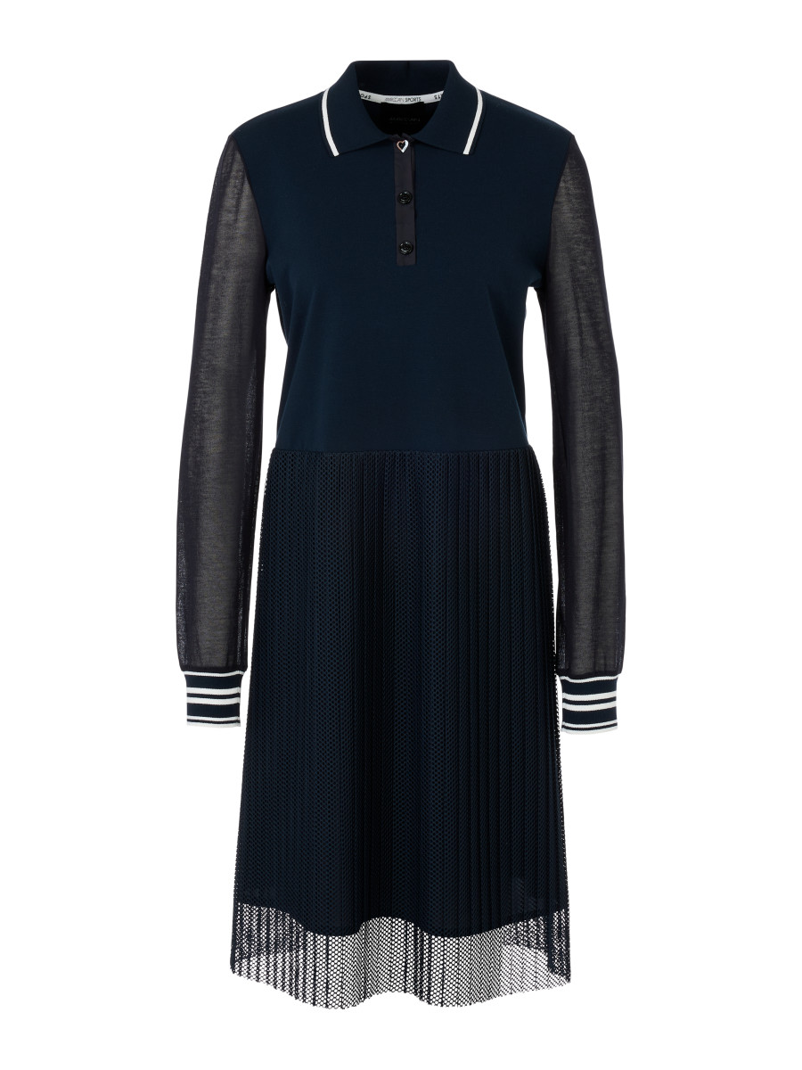 Kleid in Materialmix