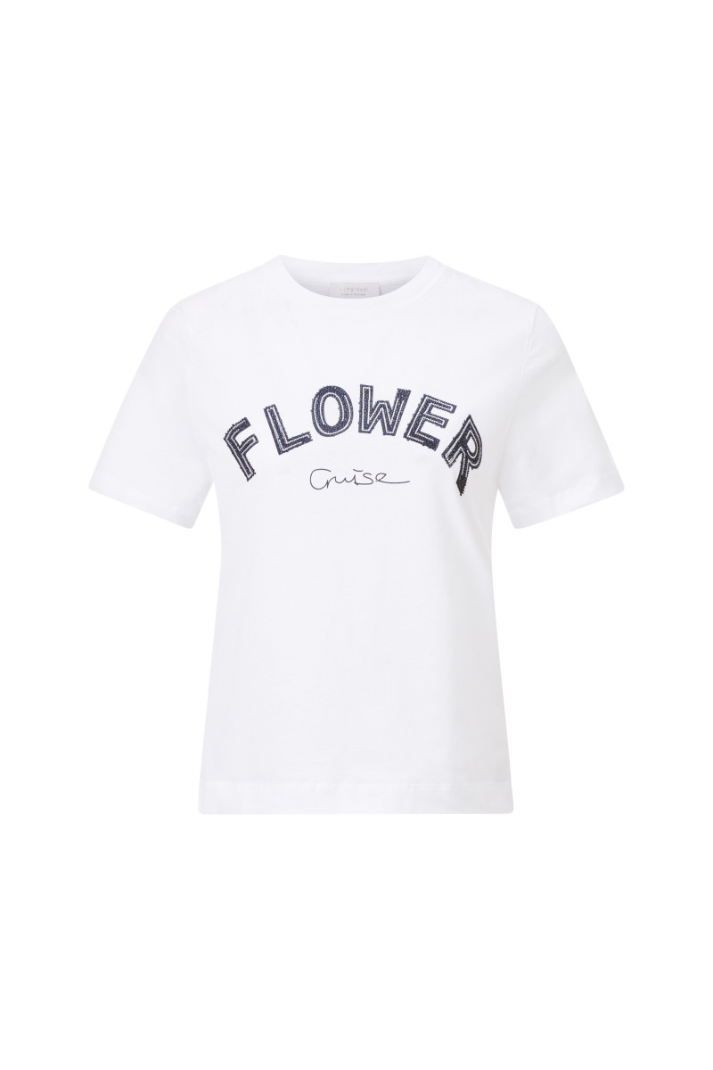 T-Shirt "Flower Cruise" dunkelblau