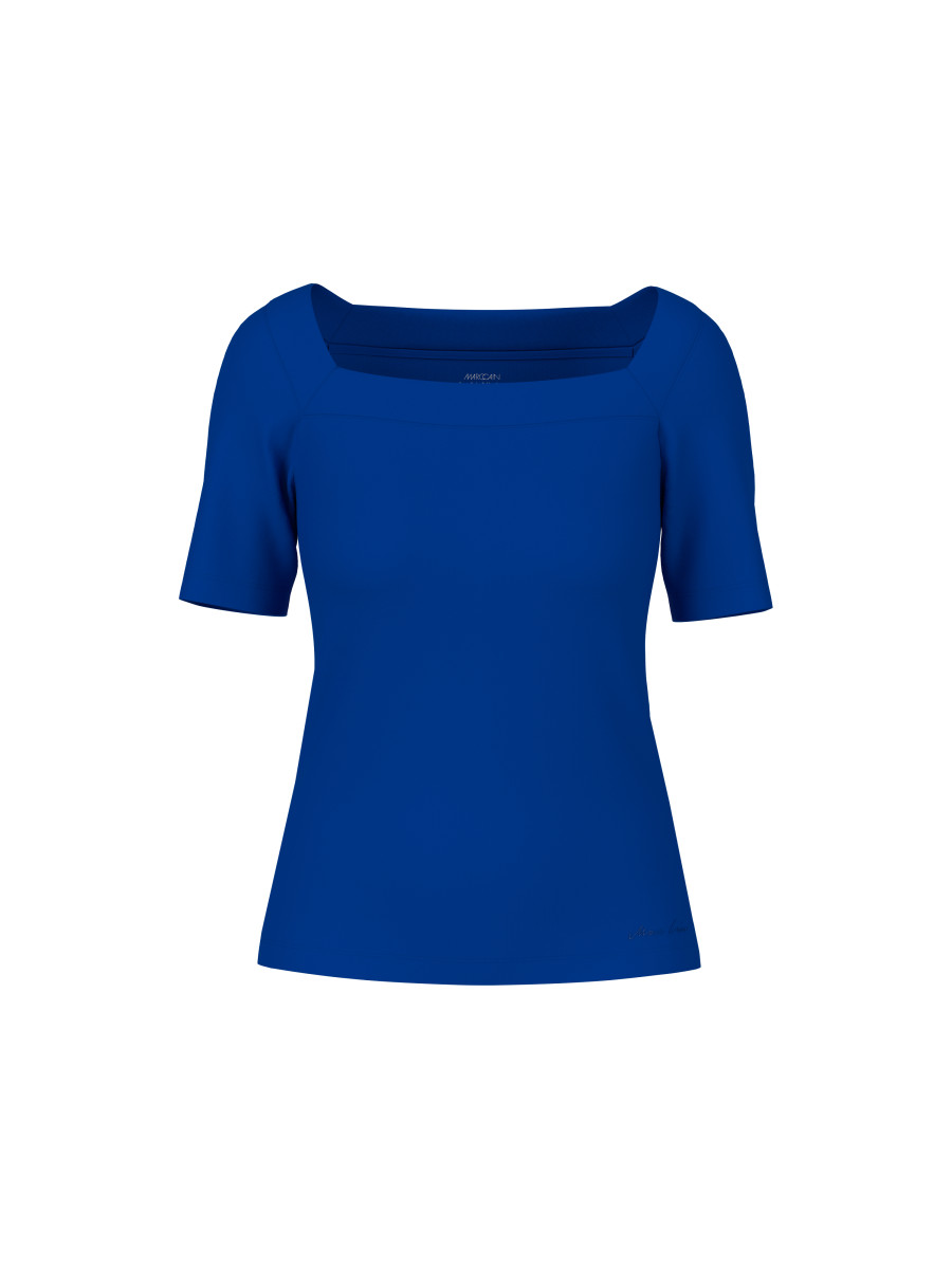 T-Shirt mit Karree-Ausschnitt|