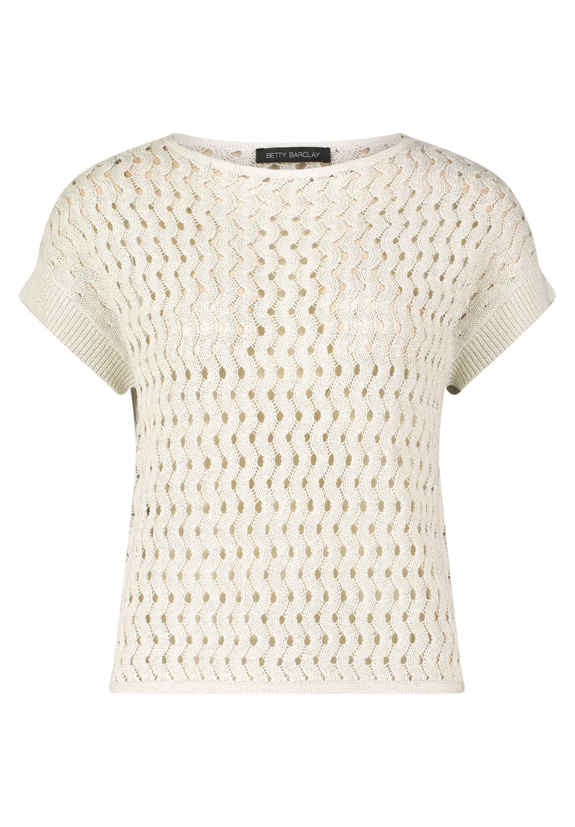 Lochstrick-Pullover