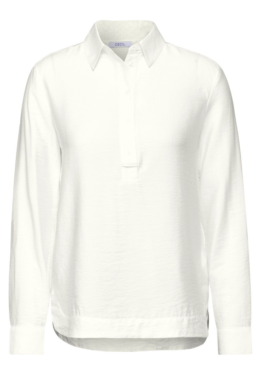 Bluse in Unifarbe creme