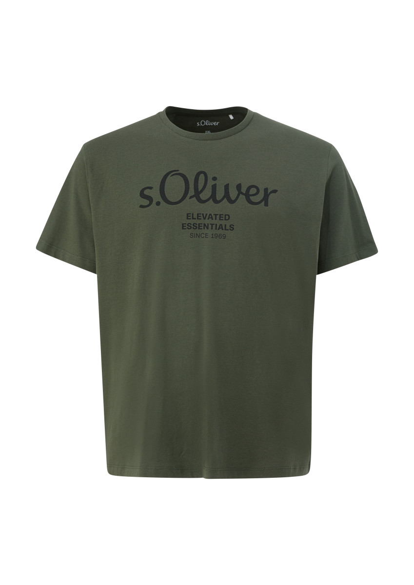 T-Shirt mit Logo-Print oliv