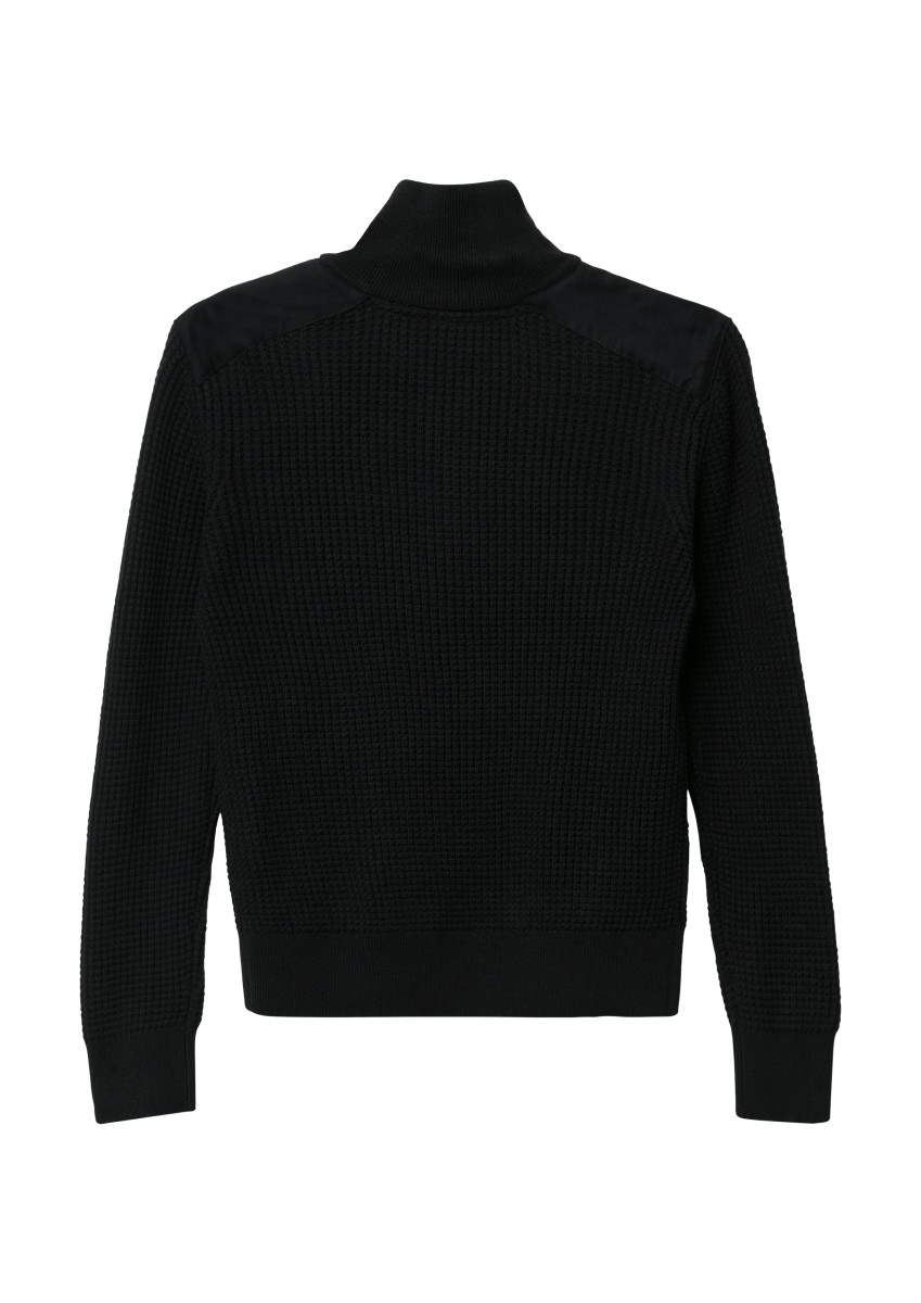 Strickpullover mit Troyer-Kragen