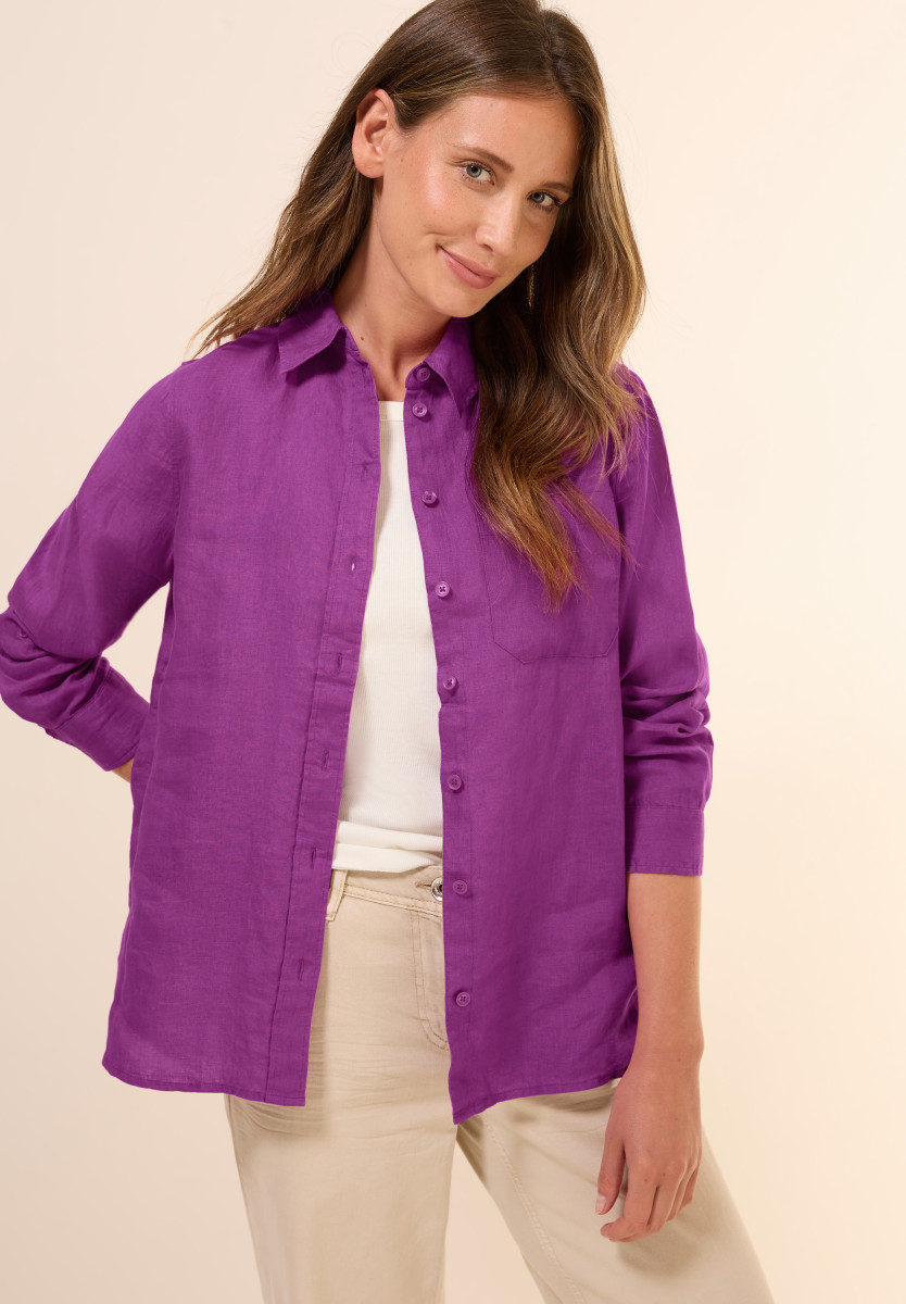 Leinen-Hemdbluse