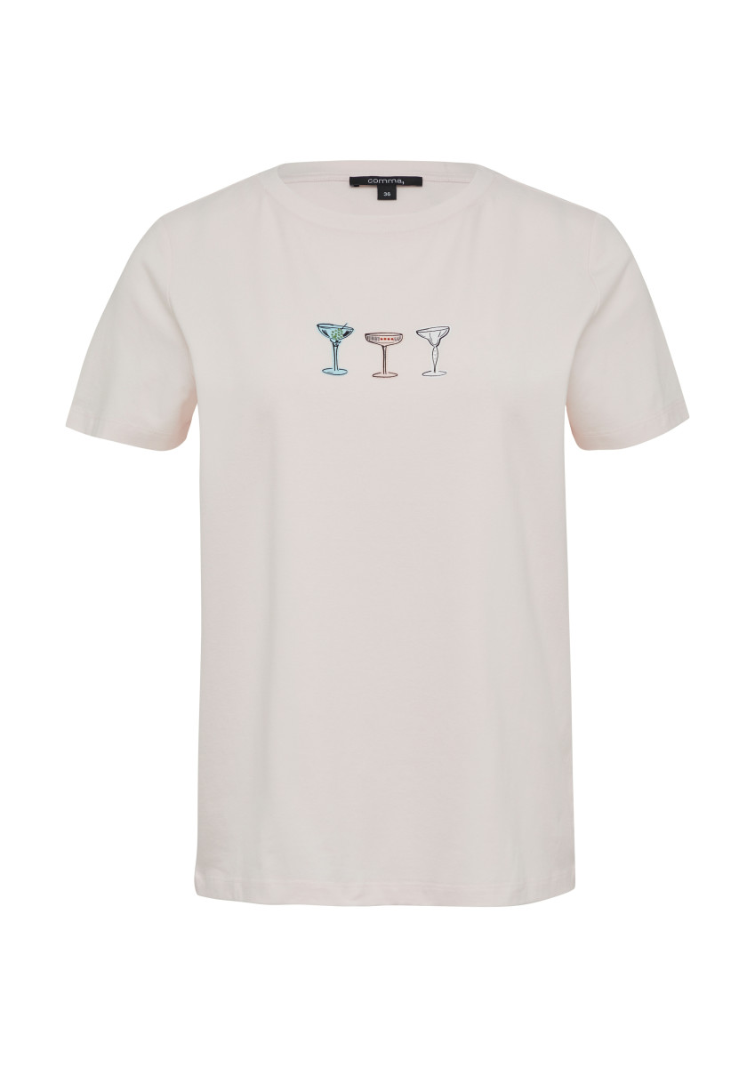 Jersey-T-Shirt creme