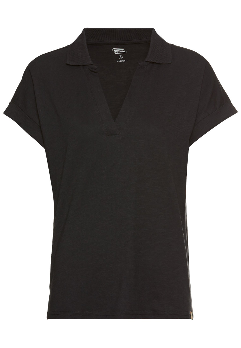 Kurzarmshirt mit Polokragen