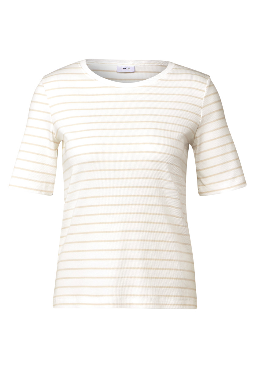 Gestreiftes T-Shirt gelb
