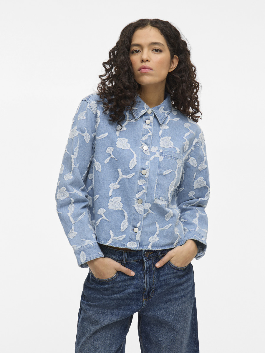 Jeansjacke mit Details