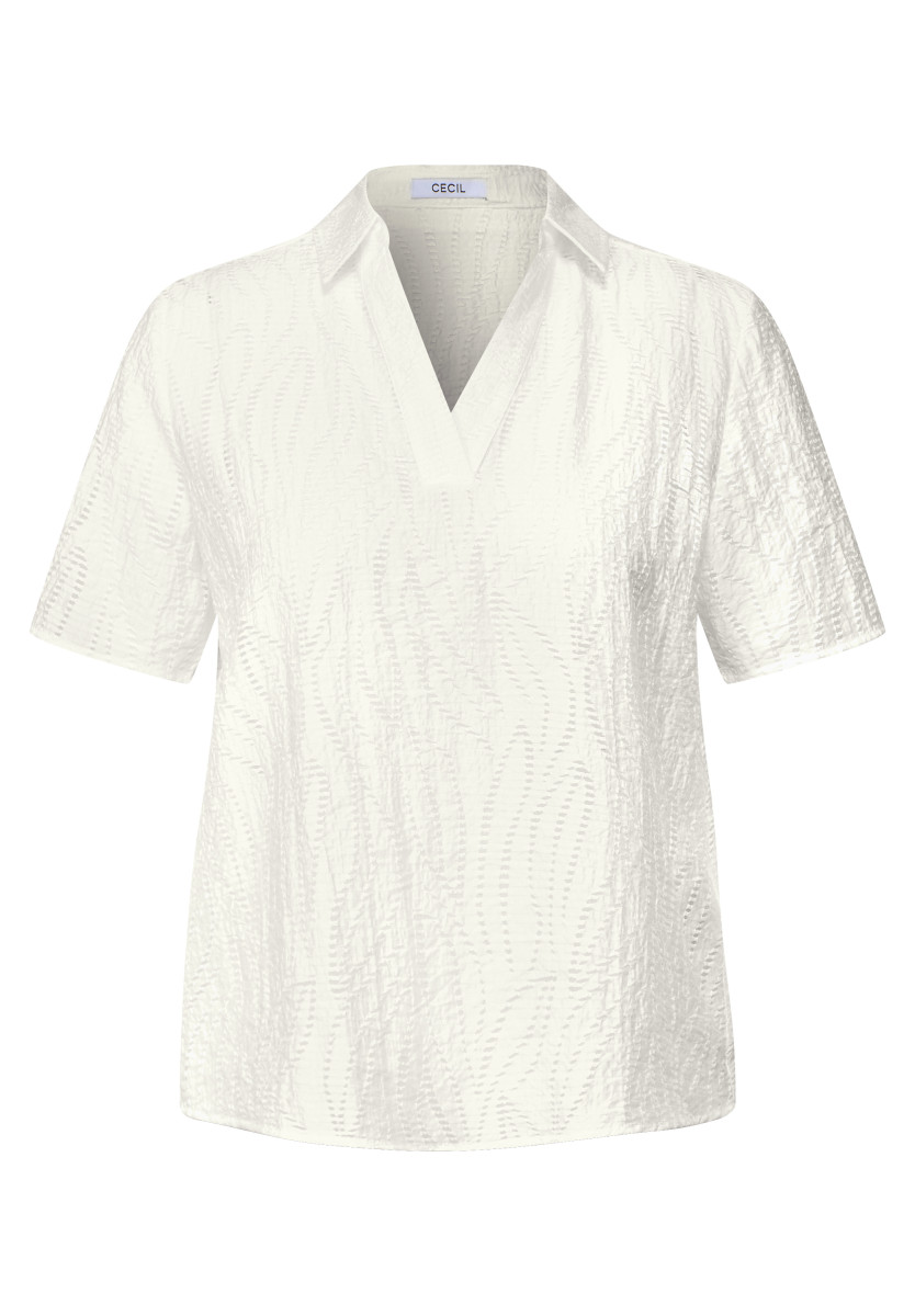 Blusenshirt mit Struktur weiß