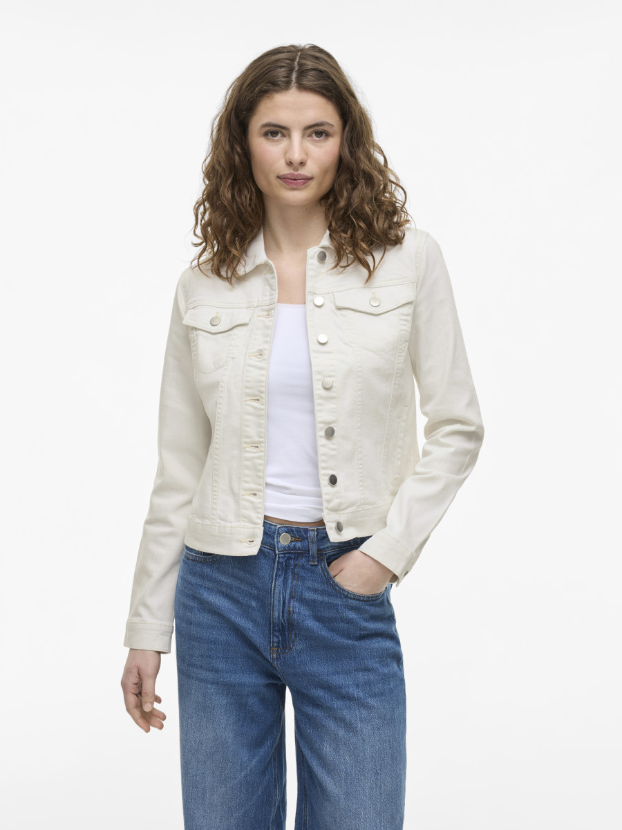 Jeansjacke mit langen Ärmeln