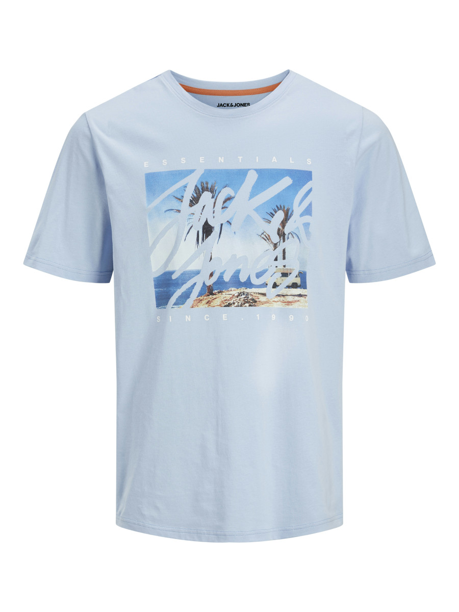 T-Shirt mit Print blau