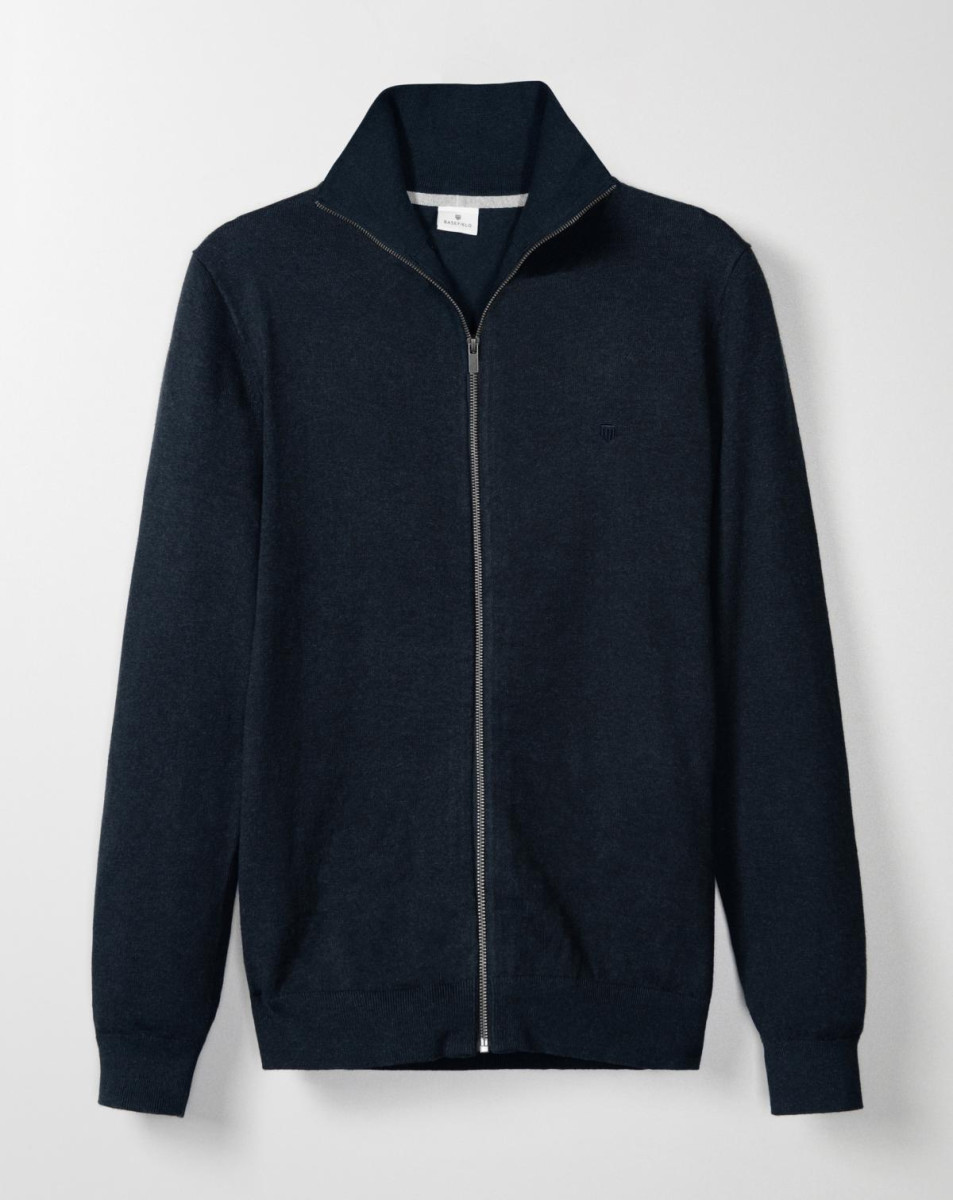 Zip Cardigan dunkelblau
