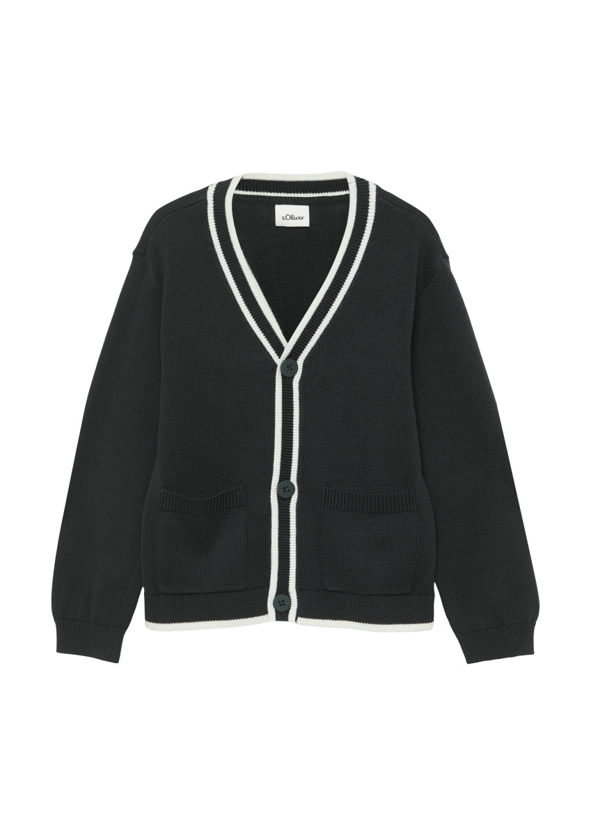 Cardigan mit Kontraststreifen