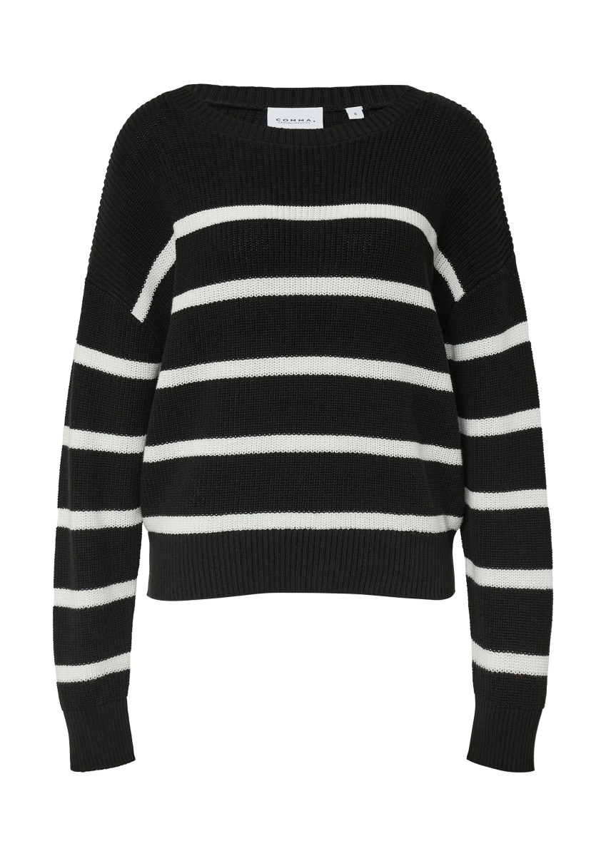 Gestreifter Strickpullover