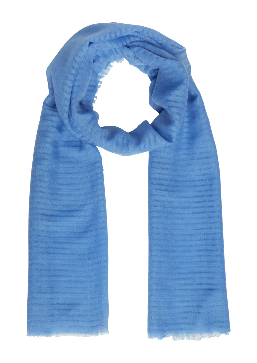 Gestreifter Schal blau
