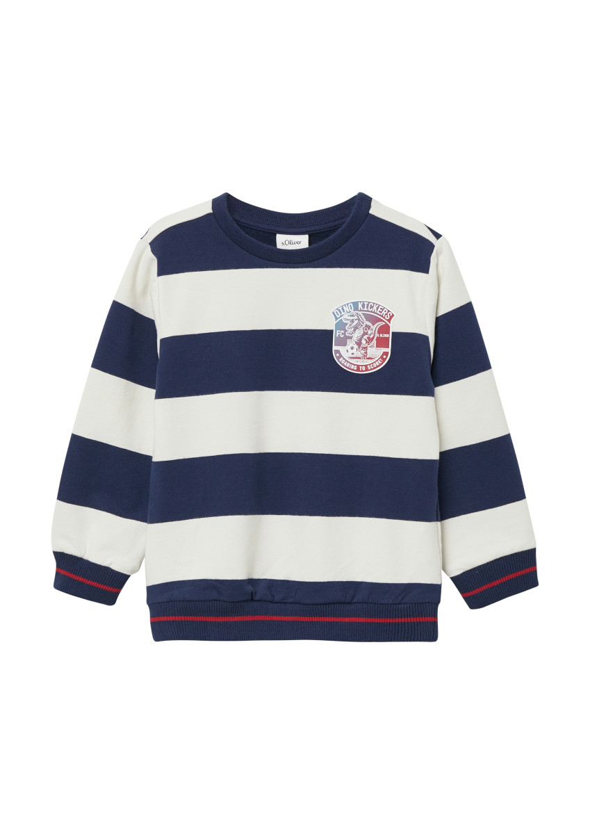 Sweatshirt mit Rippbündchen
