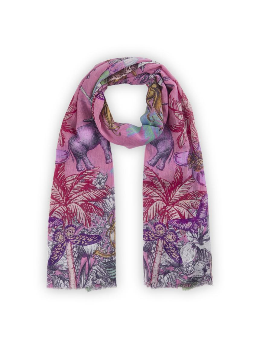 Gewebter Schal pink