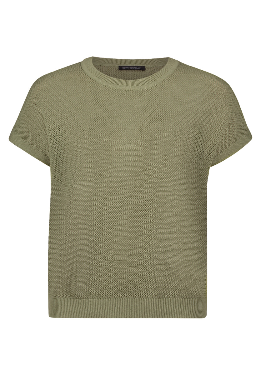 Lochstrick-Pullover