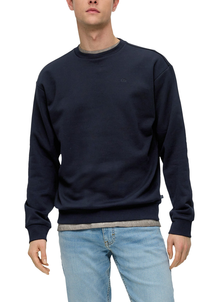 Sweatshirt mit Logo-Stickerei blau