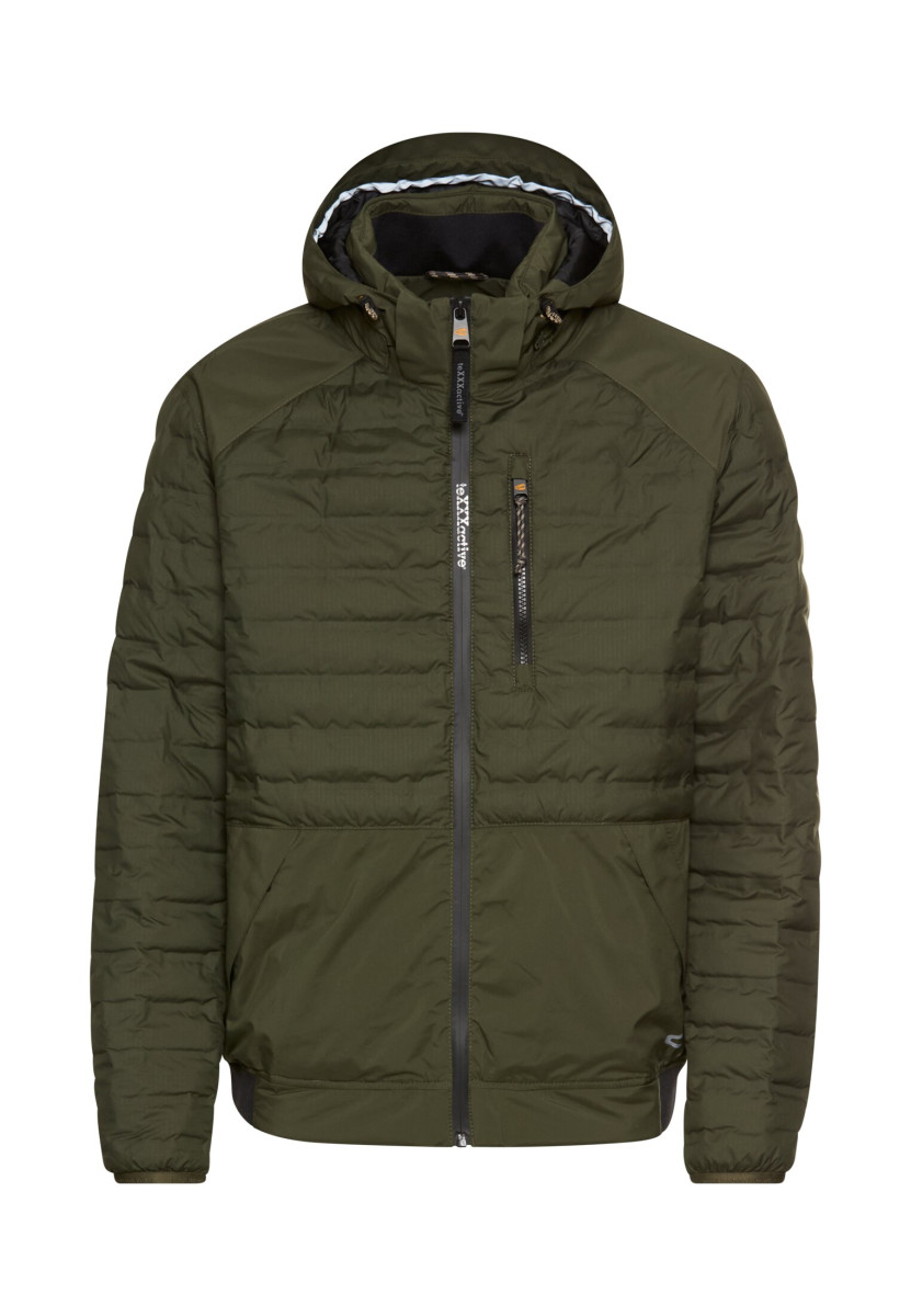 Blouson mit abnehmbarer Kapuze dunkelgrün