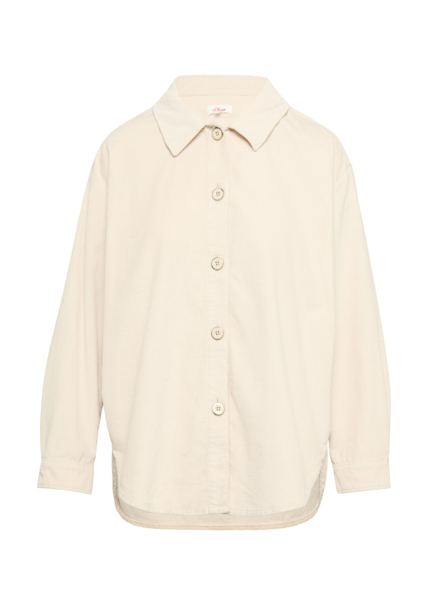 Overshirt aus Cord beige