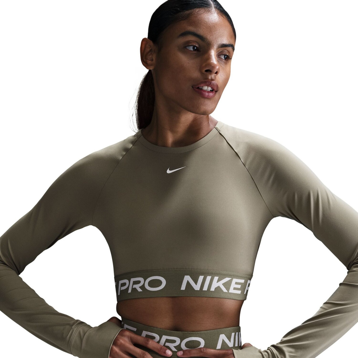 Shirt "Pro 365 Dri-FIT Cropped" oliv