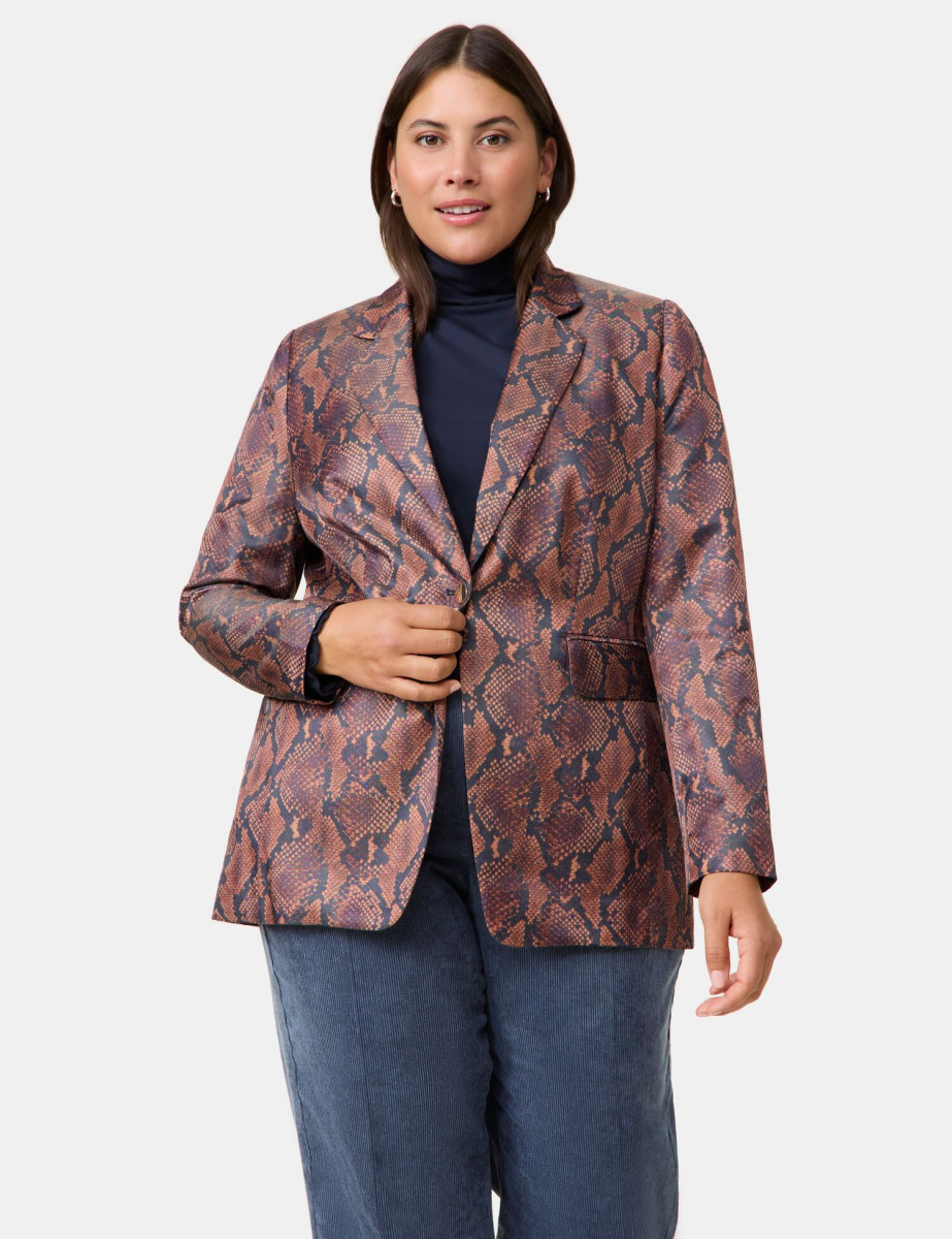 Blazer mit Schlangen-Print