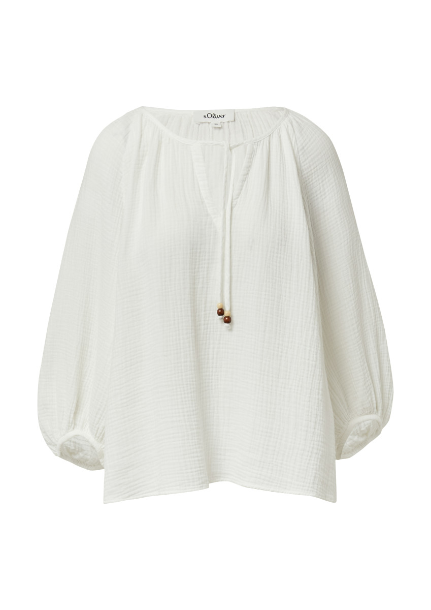 Musselin-Bluse creme