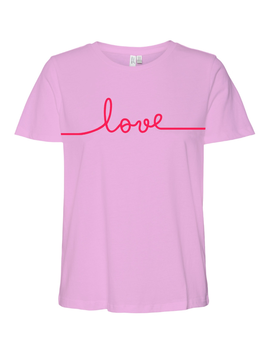 T-Shirt mit Frontprint rosa
