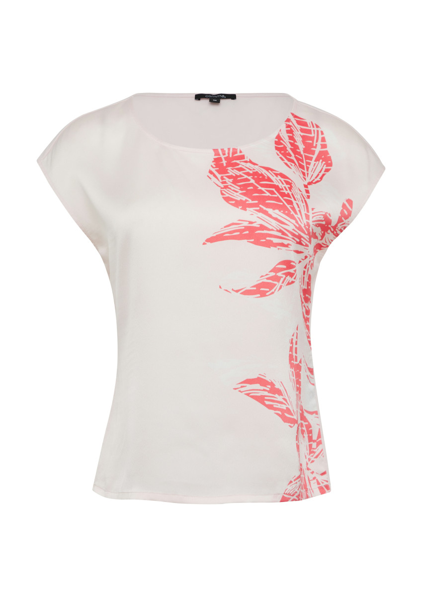 Blusenshirt im Fabricmix