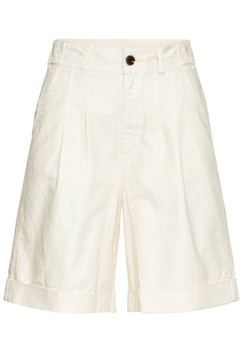 Shorts aus Leinenmix