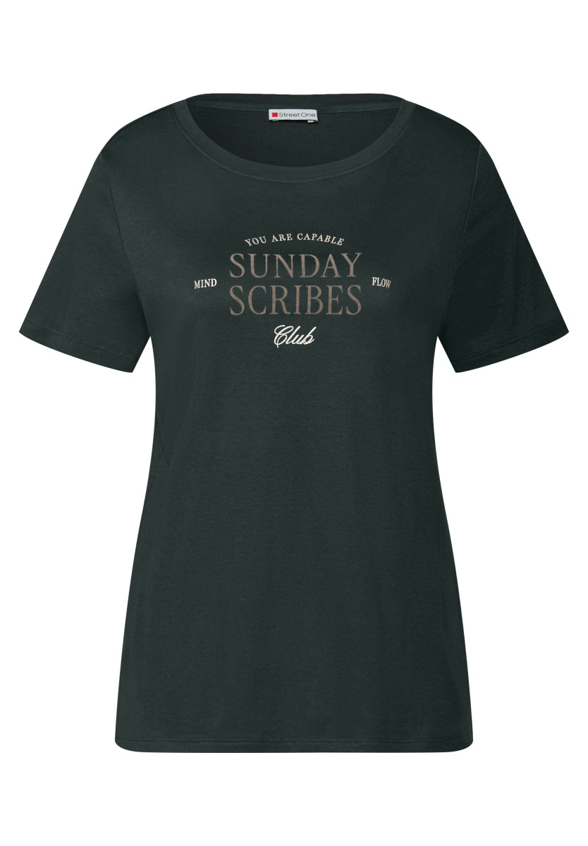 T-Shirt mit Wording Grün