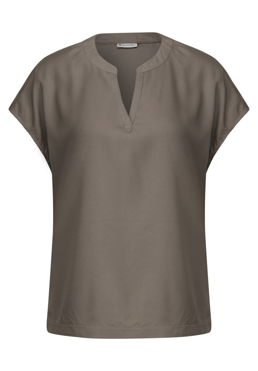 Bluse in Unifarbe oliv