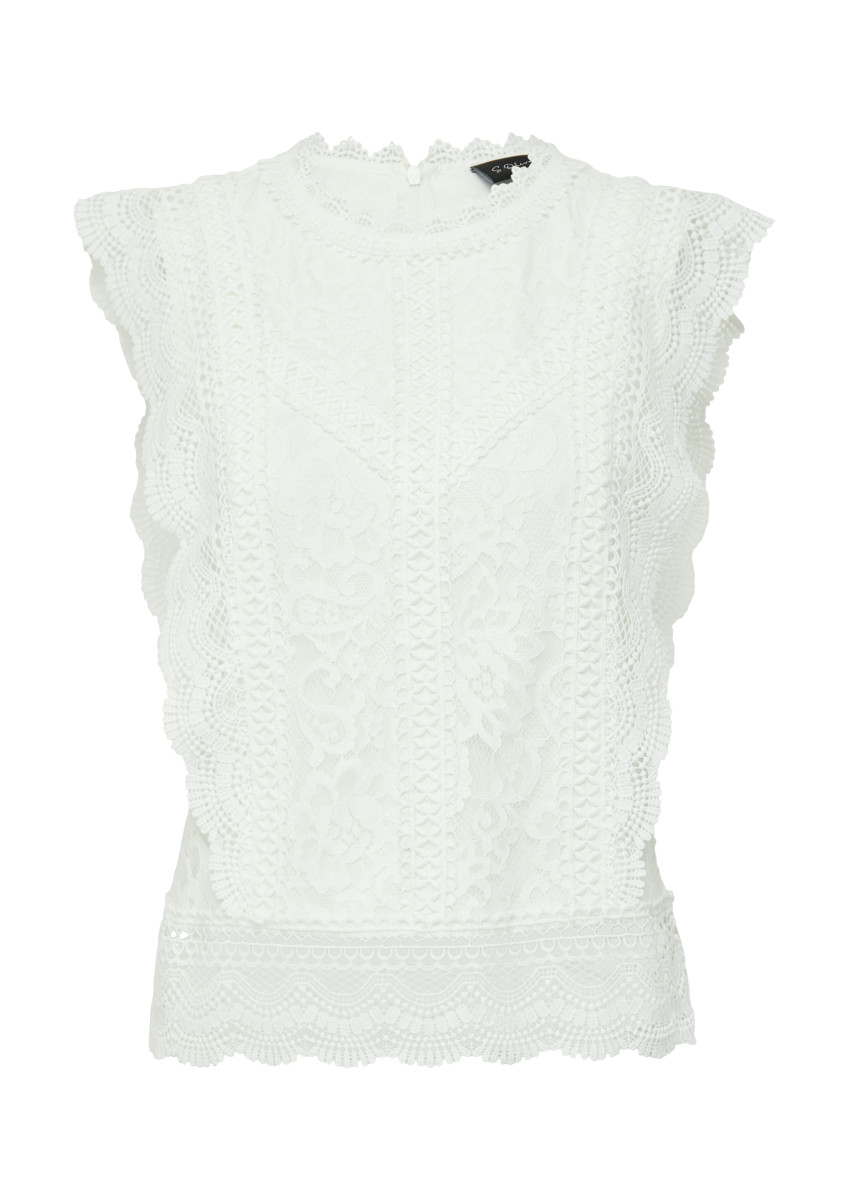 Bluse aus Spitze weiß