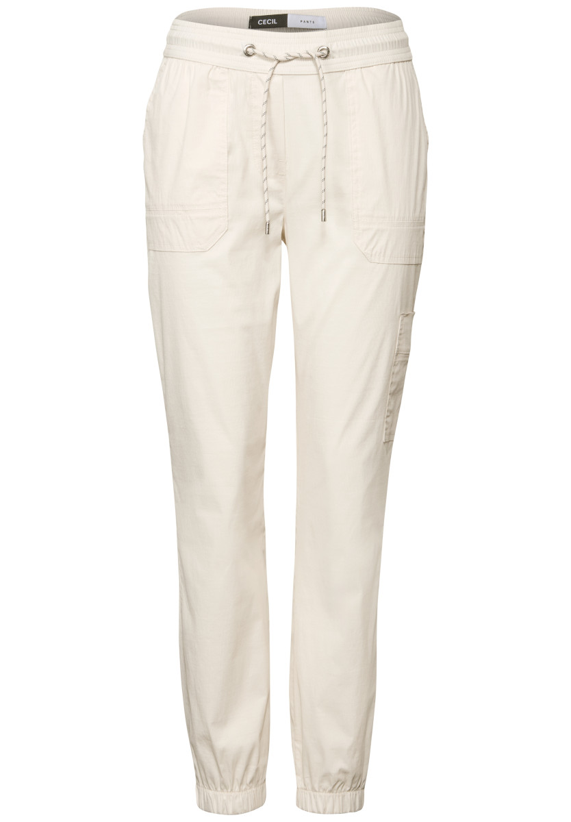 Casual Fit Hose weiß