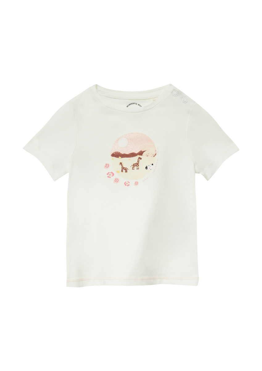 T-Shirt mit Glitzerprint
