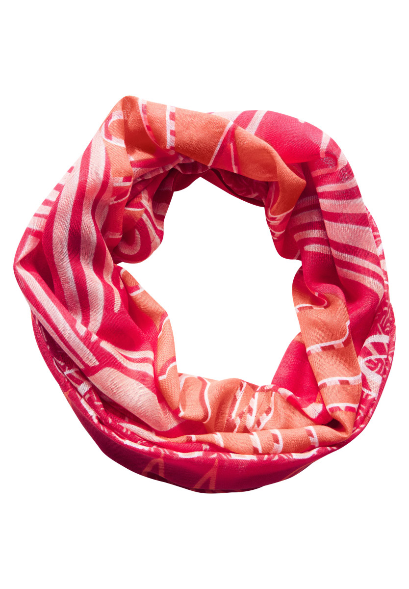 Gemusterter Loop Schal rot
