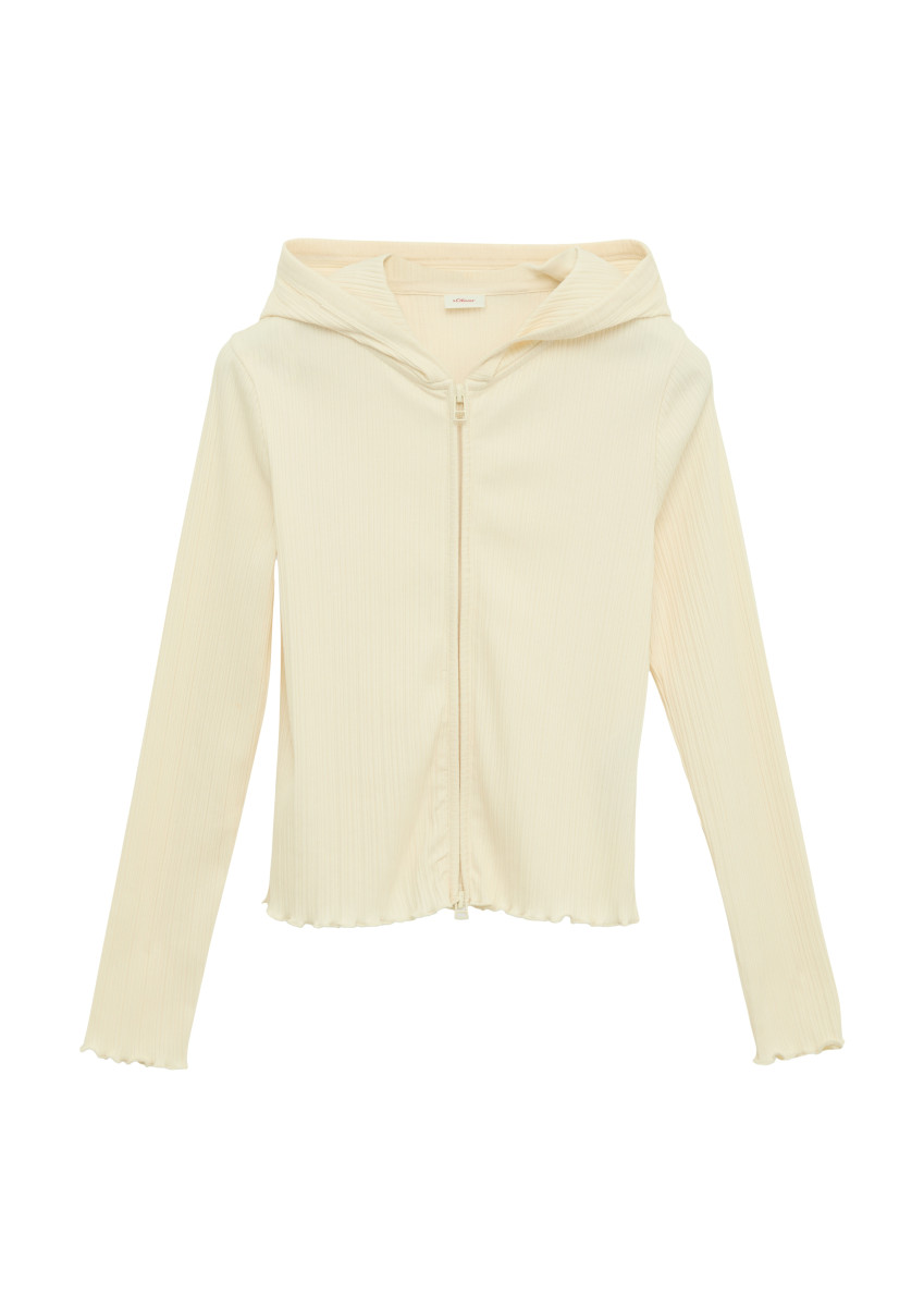 Sweatjacke aus Rippware