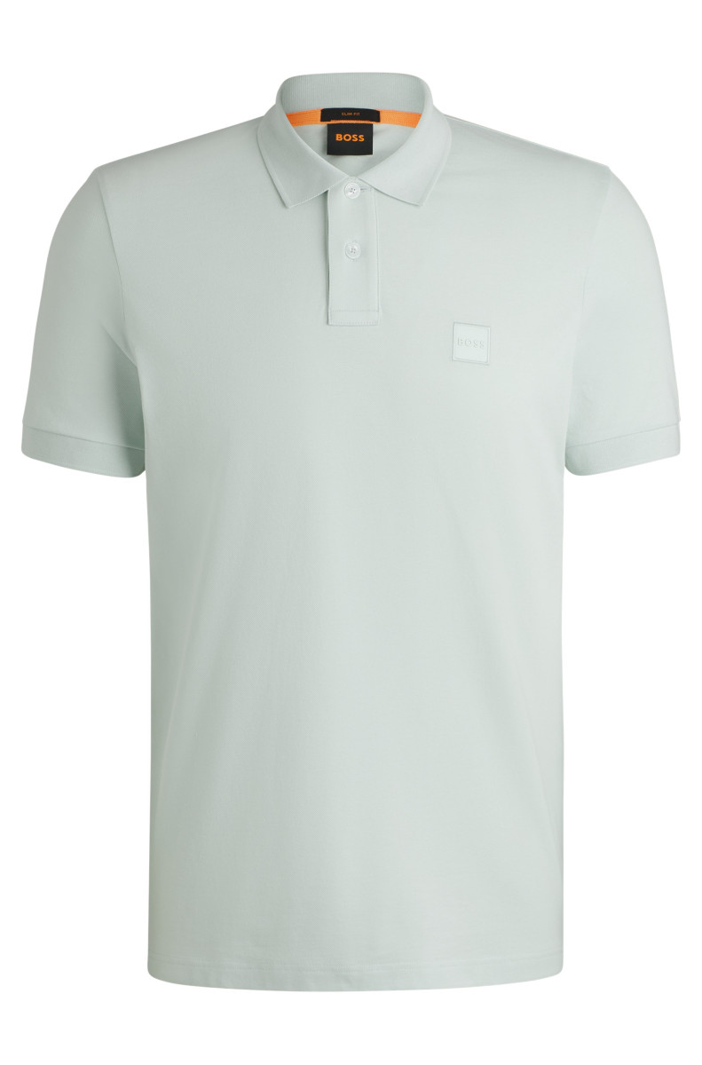 Slim-Fit Poloshirt hellblau