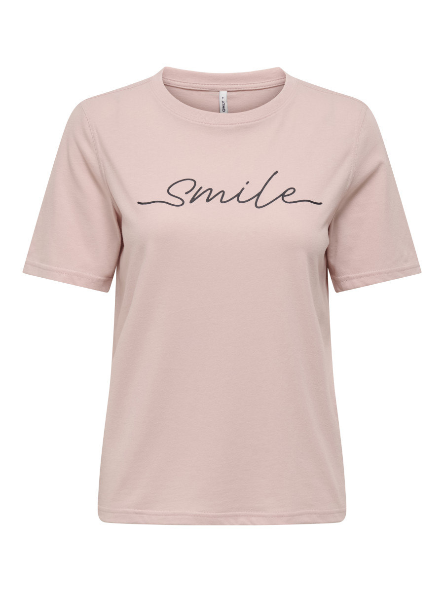 T-Shirt mit Frontprint rosa