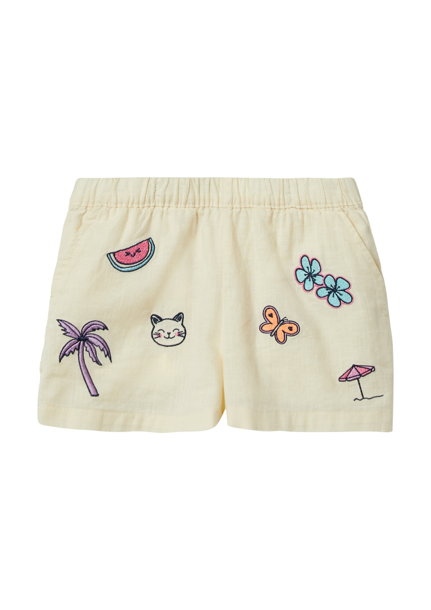 Kurze Hose mit Stickerei