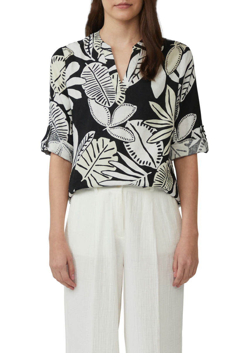 Bluse aus Leinenmix