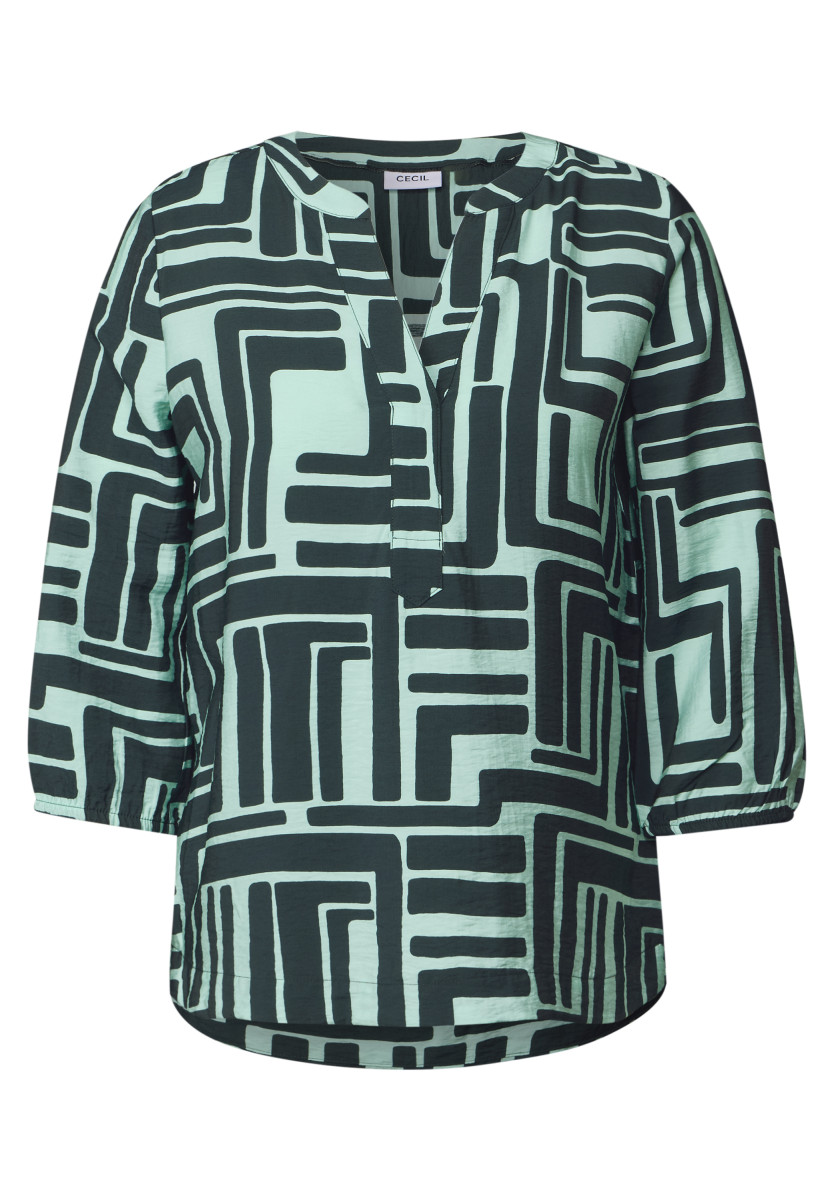 Gemusterte Strukturbluse
