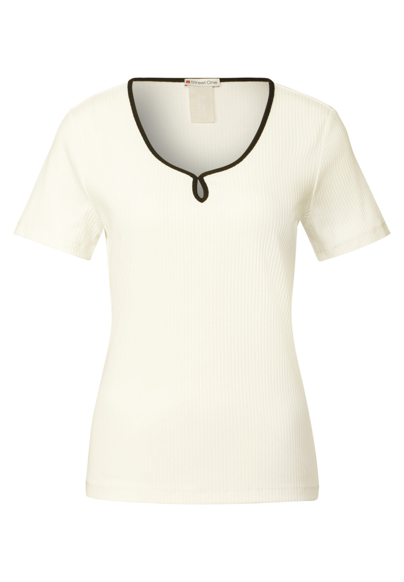 T-Shirt mit Dekortape weiß