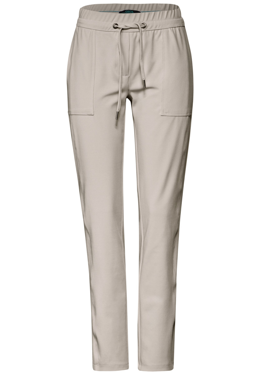 Hose im Casual Fit beige
