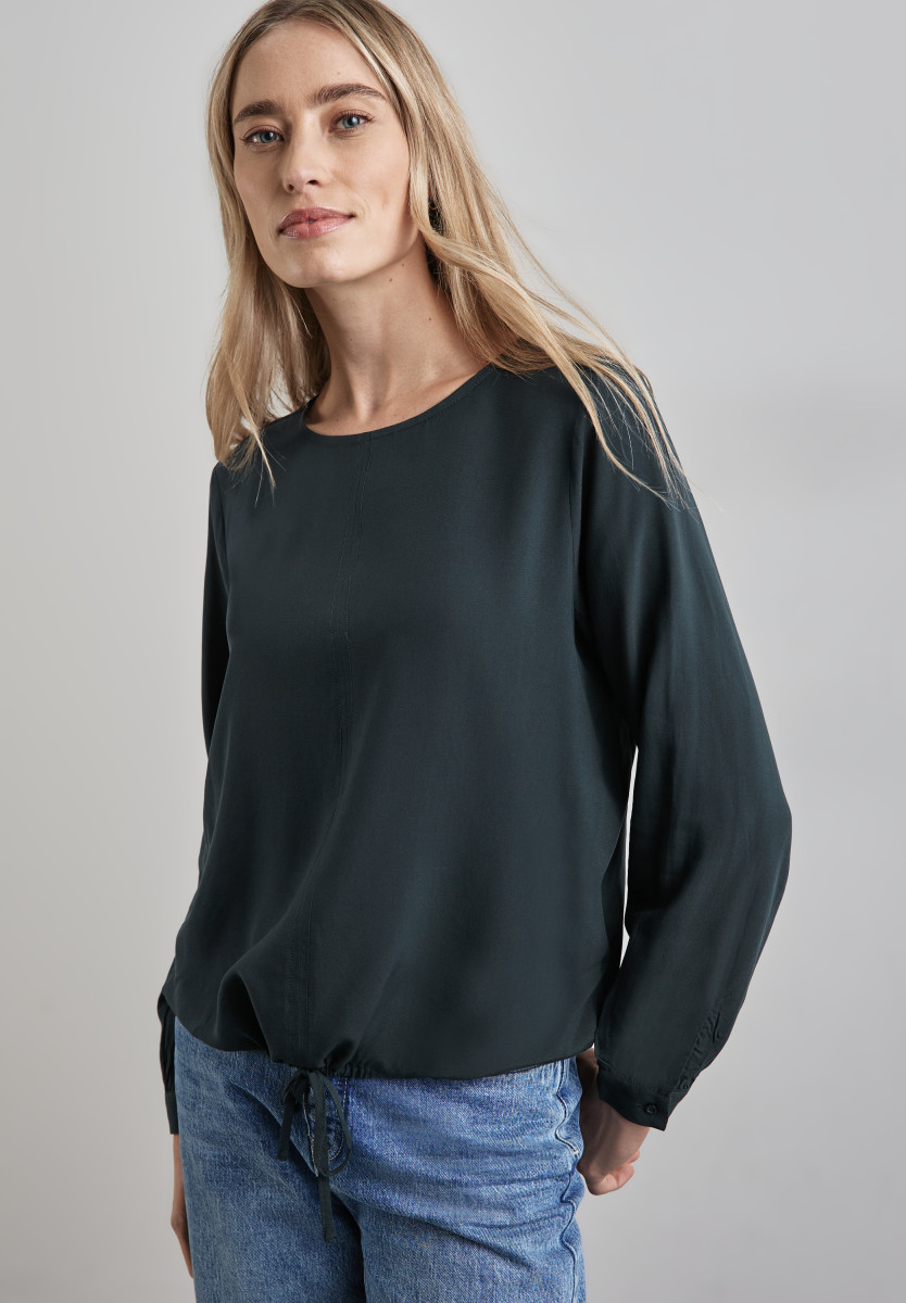 Bluse in Unifarbe