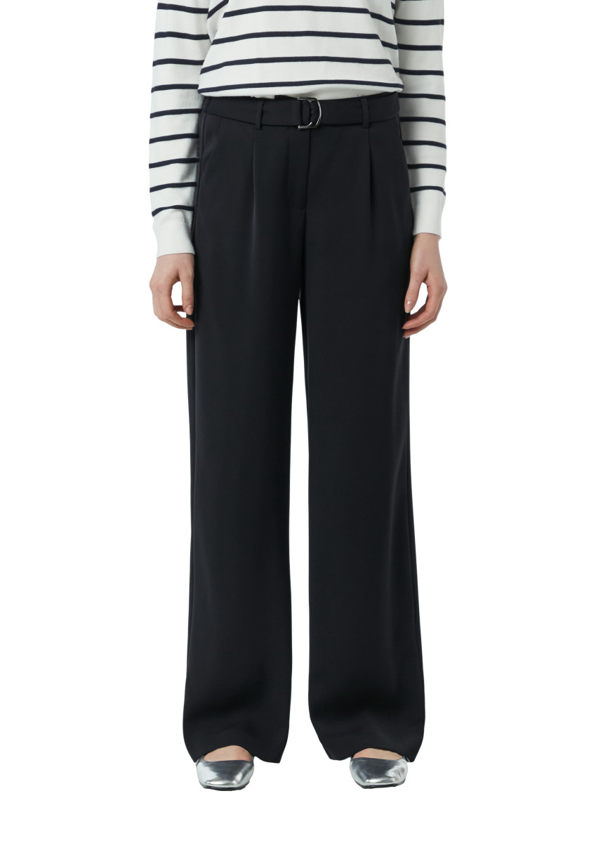 Wide-Leg-Hose mit Bindeband