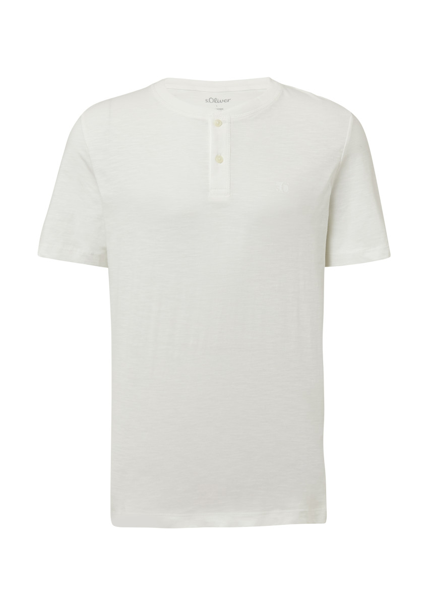 Henley-Shirt weiß