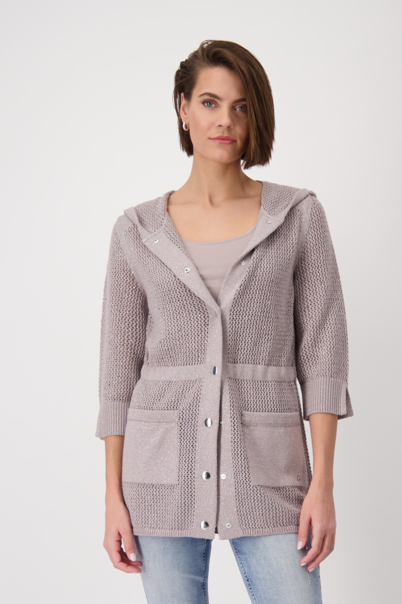 Ajour-Strickjacke
